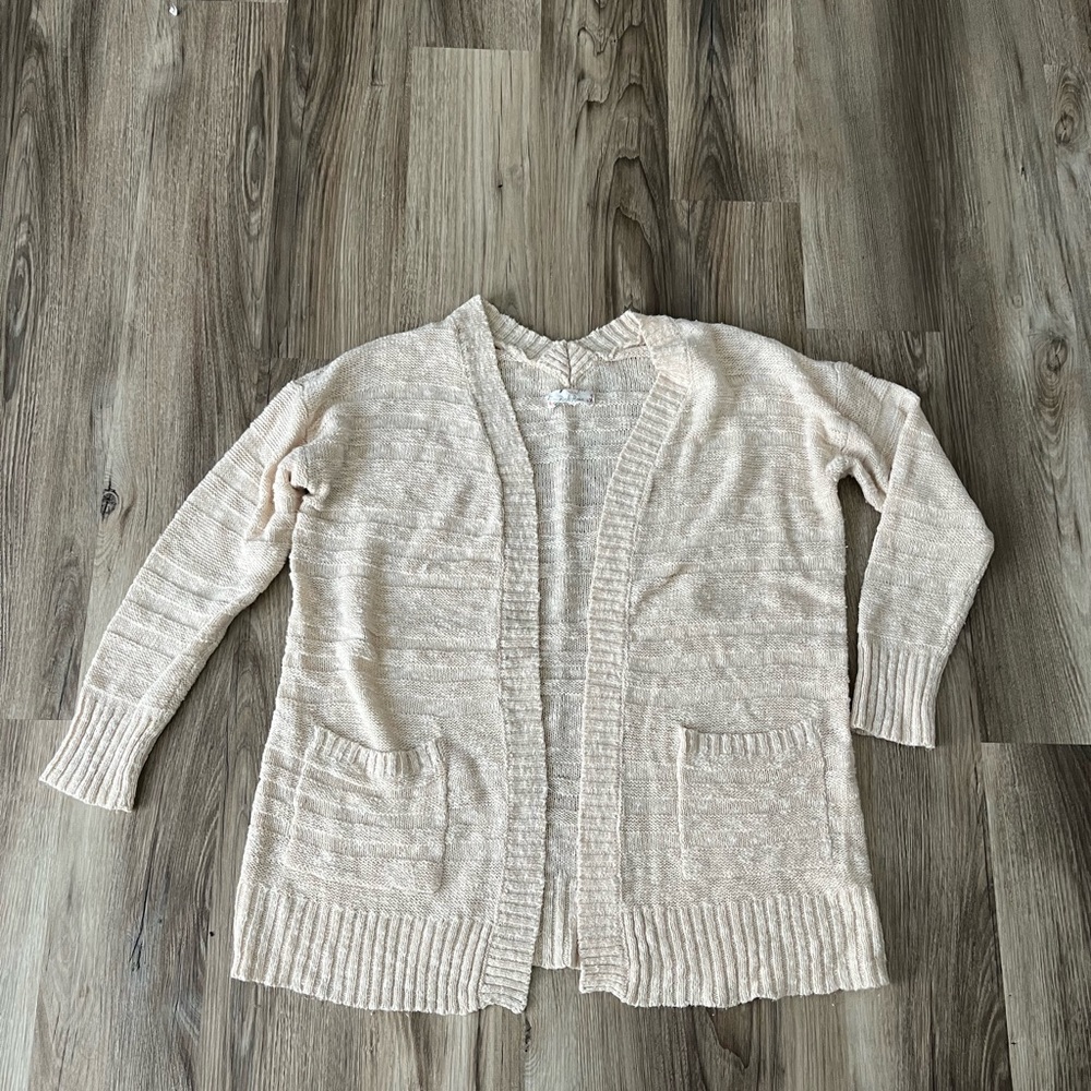 Pink Rose Cardigan Sweater